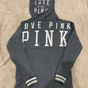 Victoria’s Secret Pink Grey Jersey Hoodie